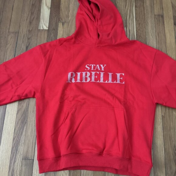 Stay Ribelle Men's Hoodie Red Size XL - Picture 3 of 6